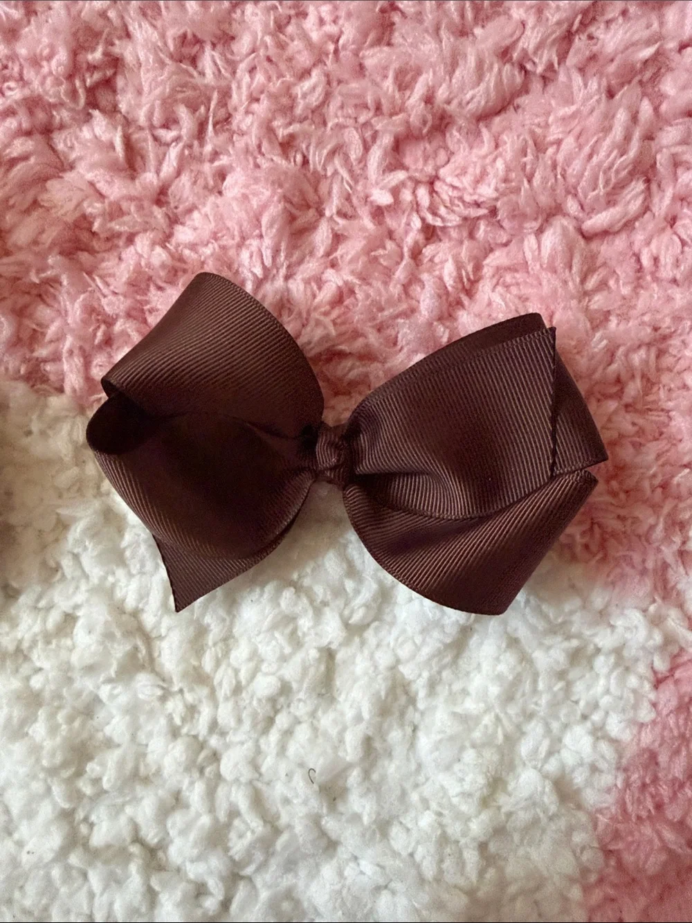 Girls Grosgrain Hair Bow Clip Set - Multi Color